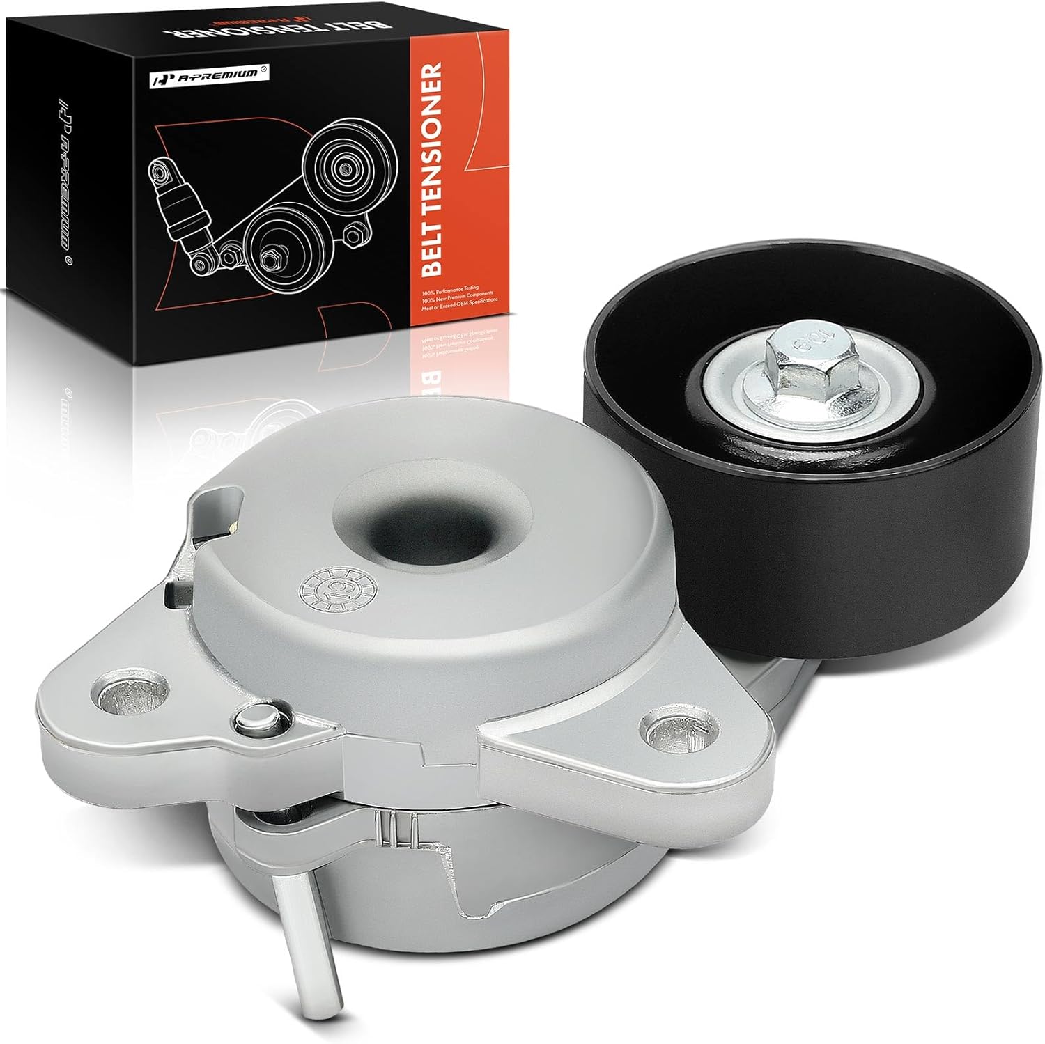 A-Premium Belt Tensioner Assembly with Pulley Compatible with Nissan Altima 2014-2018, Maxima 2016-2020, Pathfinder Quest & Infiniti JX35 QX60, 3.5L, GAS DOHC Naturally Aspirated, Replace# 119553JA0A