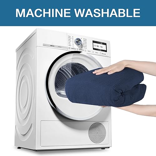 Miniatura 9 de H.Versailtex Fundas para sofá biplaza de 2 piezas, funda elástica para muebles, funda para sofás de hasta 70 pulgadas de ancho, tela de jacquard con