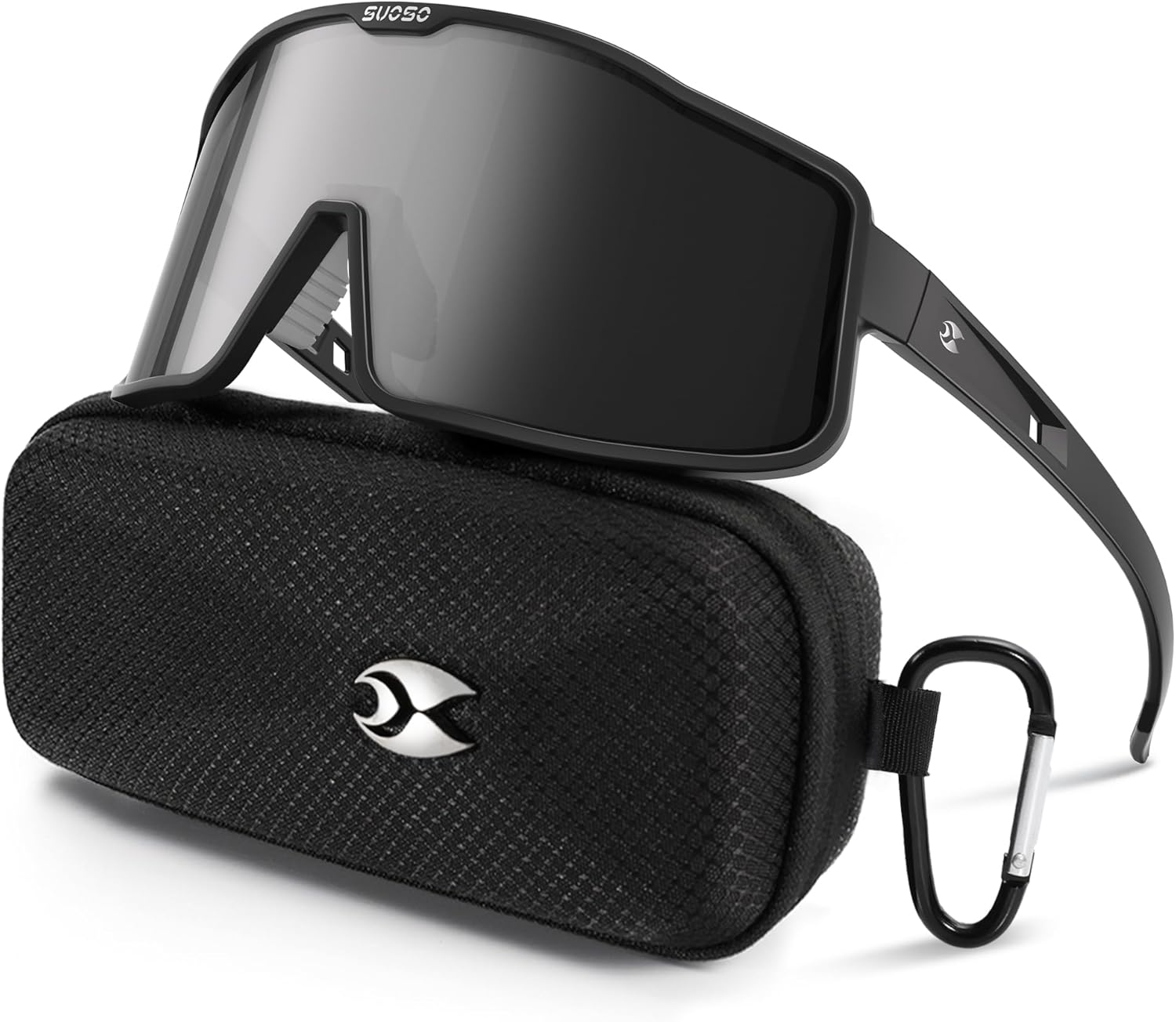 suoso Sports Cycling Glasses for Men: UV400 Polarized Wraparound Sunglasses for Women Running Riding Fishing Baseball TR90