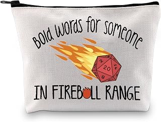DandD Inspired Gift Role Playing Games Gift Game Dice Storage Accessories Pouch Bag Gift for RPG Game Players (Bold Words Bag)