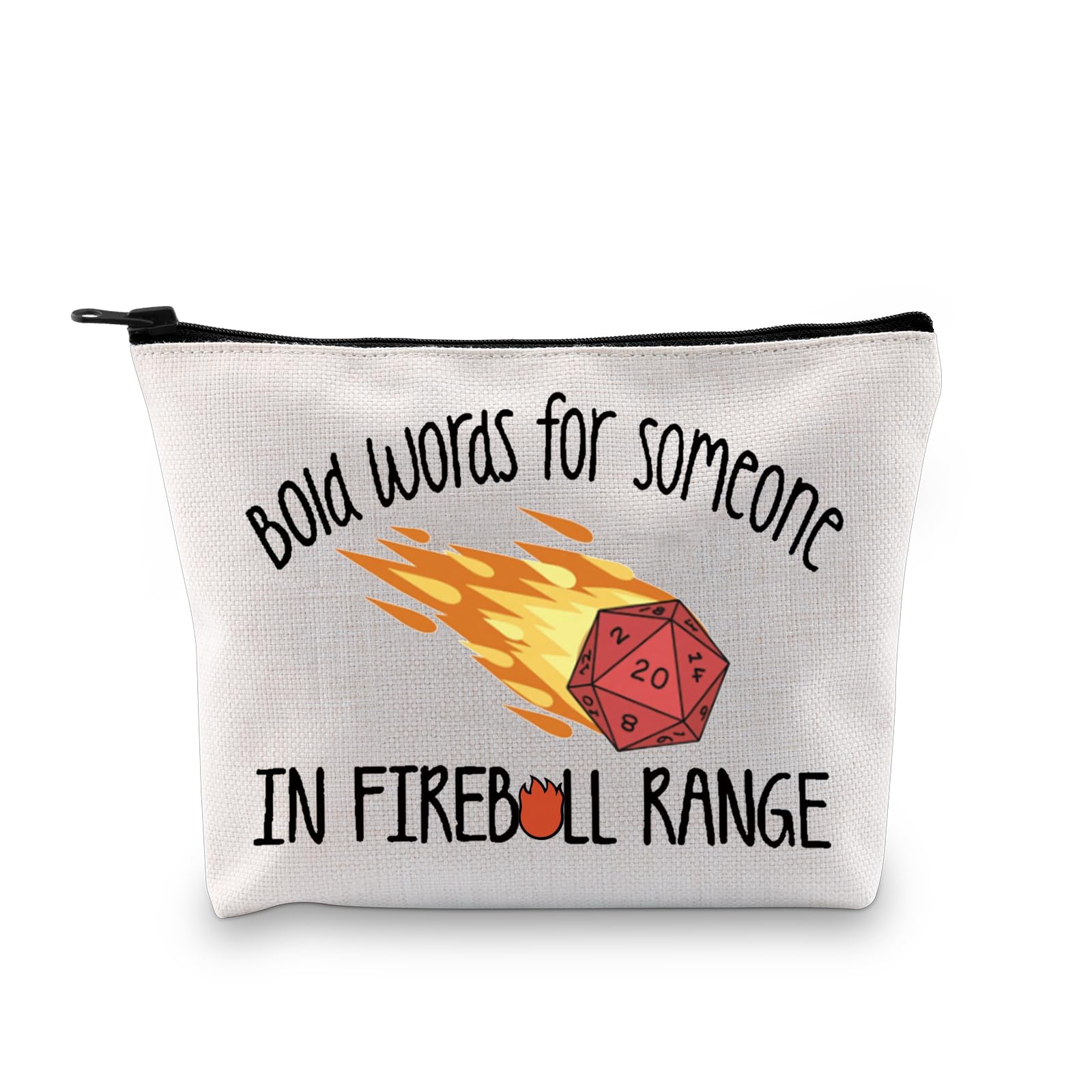 DandD Inspired Gift Role Playing Games Gift Game Dice Storage Accessories Pouch Bag Gift for RPG Game Players (Bold Words Bag)