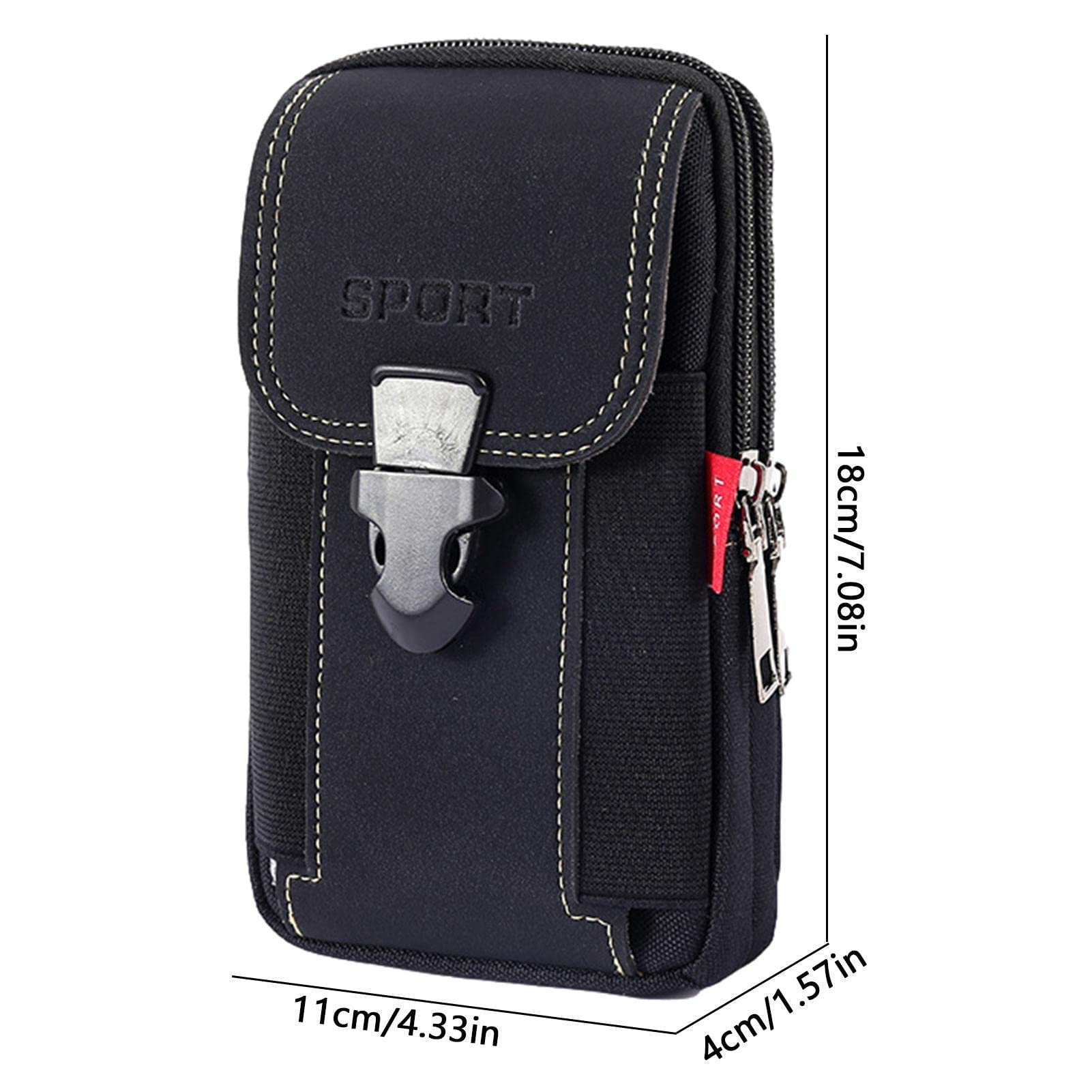 Heren heuptas voor smartphone, mobiele telefoon heuptas dwars riem tas, mobiele telefoon houder universele hoes met riem lus outdoor mobiele telefoon