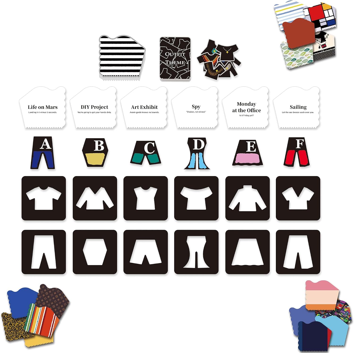 Wonderful World Board Games: Fashion Police - Pattern Building Board Game, Deduction Card Laying Party Game, Family Ages 6+, 2-6 Players, 15+ Minutes image 4
