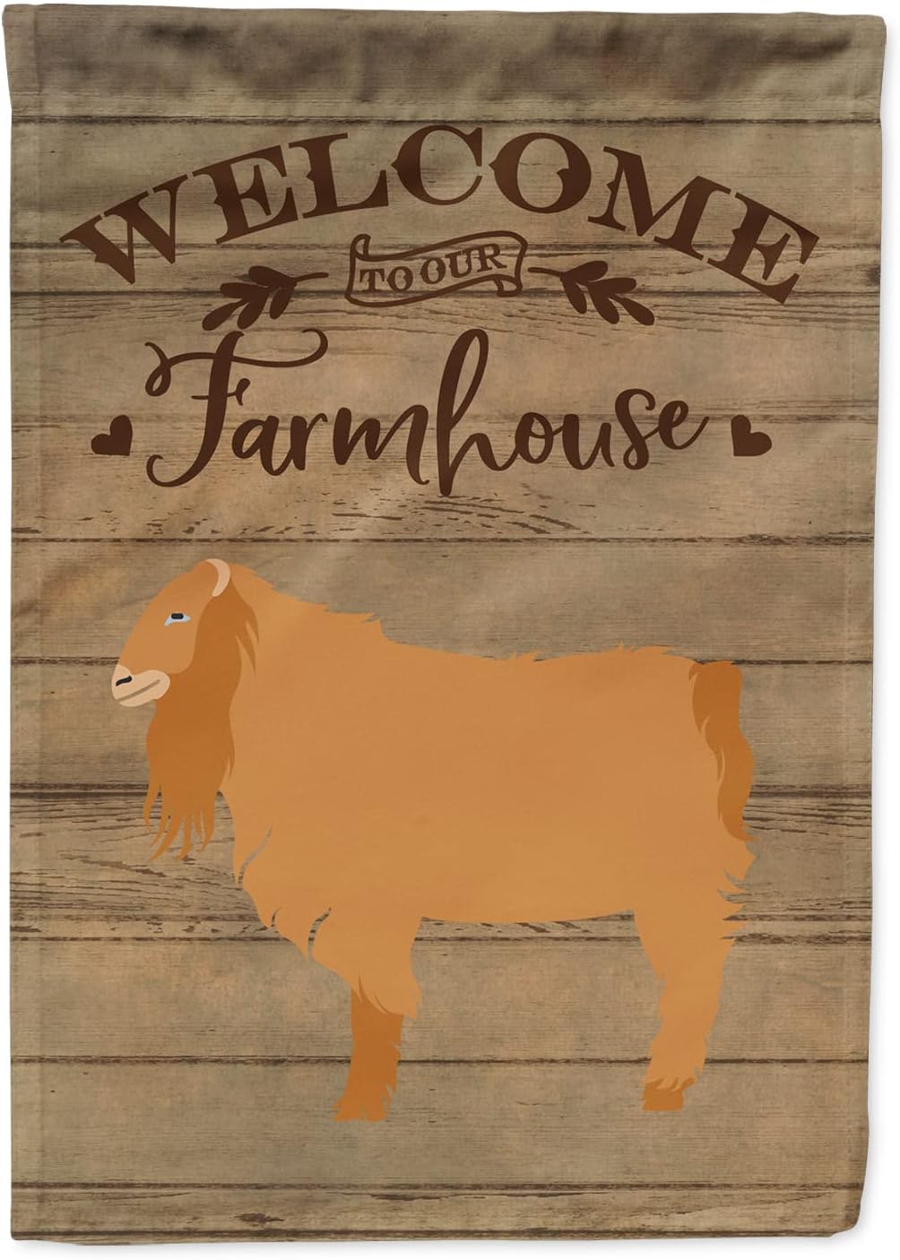 Caroline's Treasures CK6829CHF American Lamancha Goat Welcome House Flag Large Porch Sleeve Pole Decorative Outside Yard Banner Artwork Wall Hanging, Polyester, House Size, Multicolor