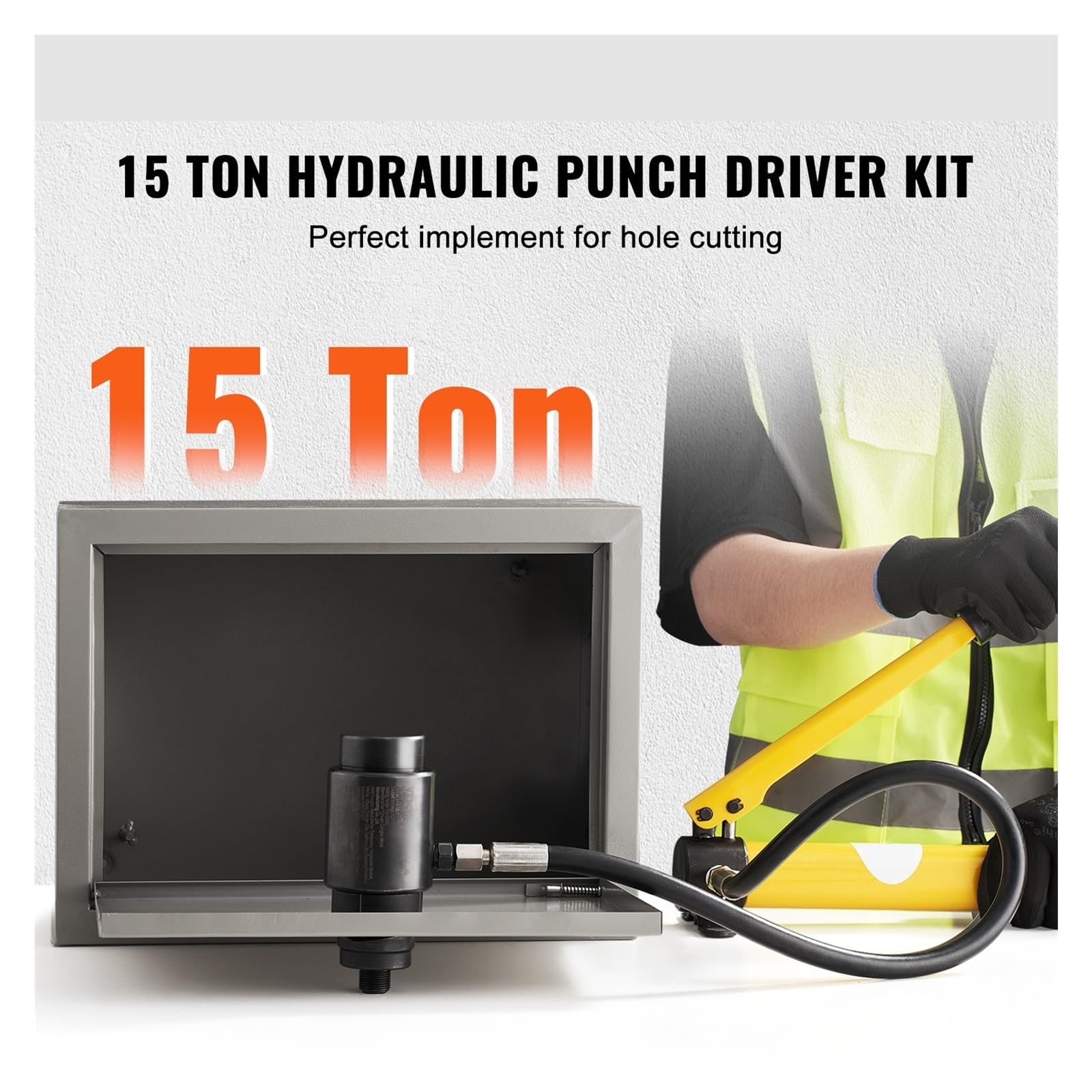 Zestaw Do Wybijania Otworów Hydraulicznych 15 Ton 1/2"-4" 10 Matryc Otwieracz W Arkuszach Ze Stali Węglowej Narzędzie Naprawy Wysoka SiłA Penetracji