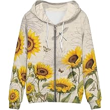 Women Full Zip Up Hoodie Comfy Loose Long Sleeve Sweatshirt Casual Jacket with Pockets Size XS-5XL