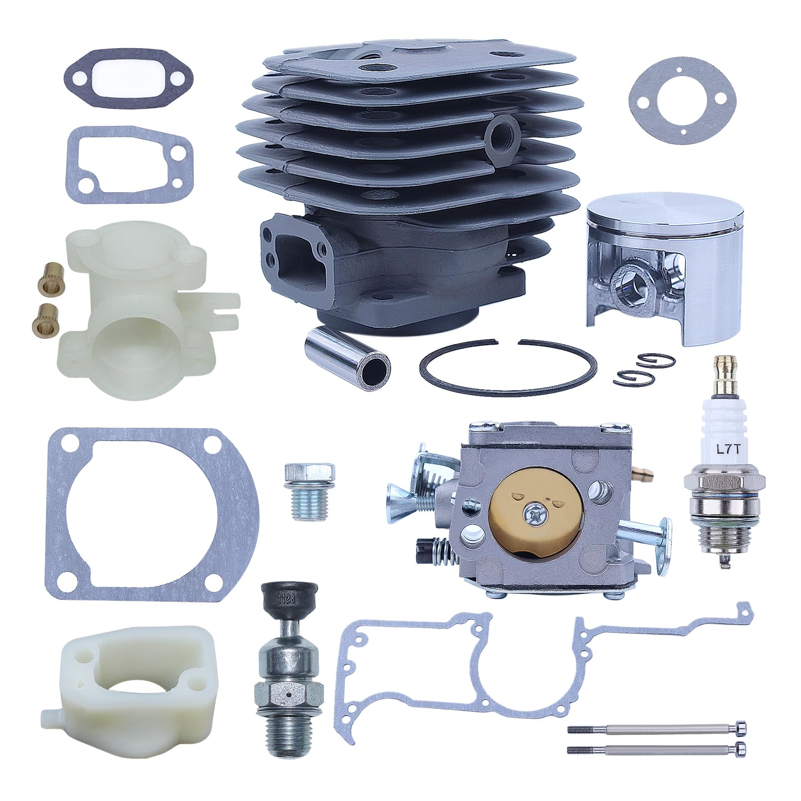 Kit de révision de carburateur à piston et cylindre à gros alésage de 52 mm, adapté aux modèles 266XP, 266, 266SE, XP, SE, 61, pièces de collecteur d'admission de tronçonneuse