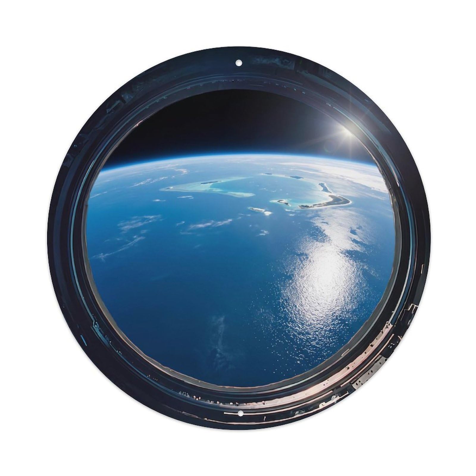 Earth Ocean View Metal Tin Sign