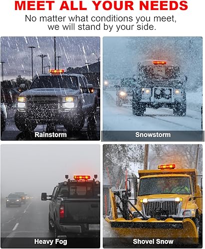 Miniatura 5 de HLauto 48 luces estroboscópicas de emergencia LED con controlador luces intermitentes de seguridad en el techo de 12 pulgadas, barra de luces