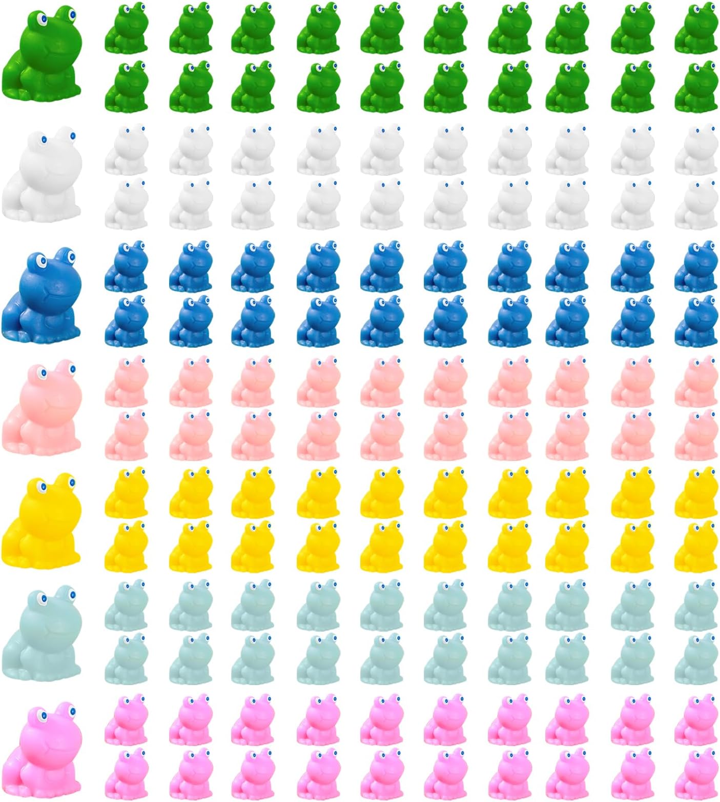 AXLORP 140 PCS Mini Resin Frogs Miniature Tiny Frogs, Mini Frogs Miniature Figurines Moss Landscape Model Tiny Frogs for Garden Home Party Frog Decor (Non-Luminous Multicolor 140pcs)