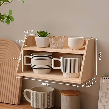 Amazon｜MJKQ9 収納ボックス ミニ食器棚 木製 ミニ食器棚 卓上