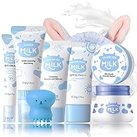 Vista 1 de Set de Cuidado de la Piel con Leche Regalos para Adolescentes - Cuidado de la Piel para Adolescentes 10-12 - Set de Cuidado de la Piel Hidratante