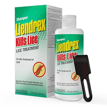 Lice Shampoo for Kids and Adults Fine-Toothed Lice Comb Included; Kills Lice on Scalp and Body Hair; Removes Nits and Eggs; Effective Lice Treatment for All Hair Types | 4 Fl Oz | 1-Pack