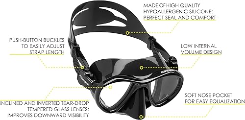 Miniatura 5 de Cressi - Máscara de buceo para adultos con falda de silicona calidad Metis desde 1946