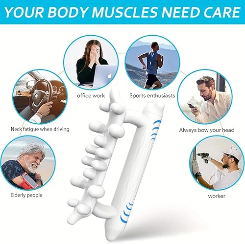 Miniatura 6 de Rodillo de masaje ergonómico para fascia, herramienta de punto de activación de tejido profundo para celulitis, liberación miofascial, drenaje