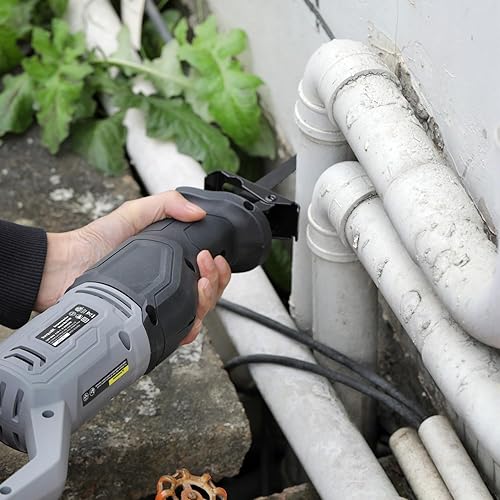 Vista 7 de Sierra de vaivén, sierra recíproca con cable de velocidad variable de 6 amperios 3000SPM con longitud de carrera de 4/5 pulgadas, profundidad