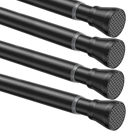 Miniatura 18 de AIZESI Barra de Cortina de Tensión Ajustable con Resorte para Ventanas de 28 a 48 Pulgadas, Sin Perforación, Diámetro de 7/8", Barra de Cortina