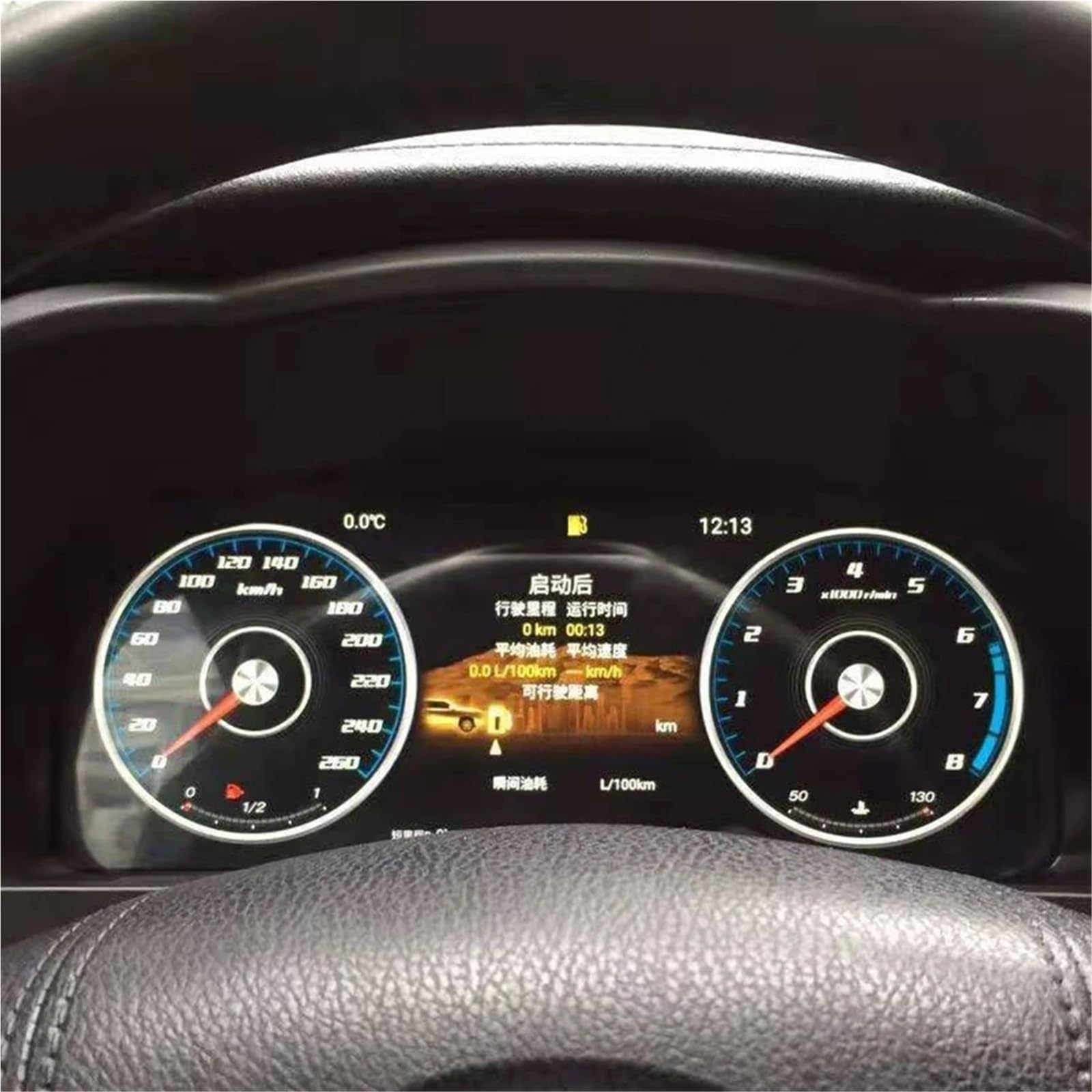 tachometr Akcesoria samochodowe 12,3-calowy panel LCD z wyświetlaczem wskaźników, pasujący do Toyoty Highlander Kluger 2015-2019 prędkościomierz