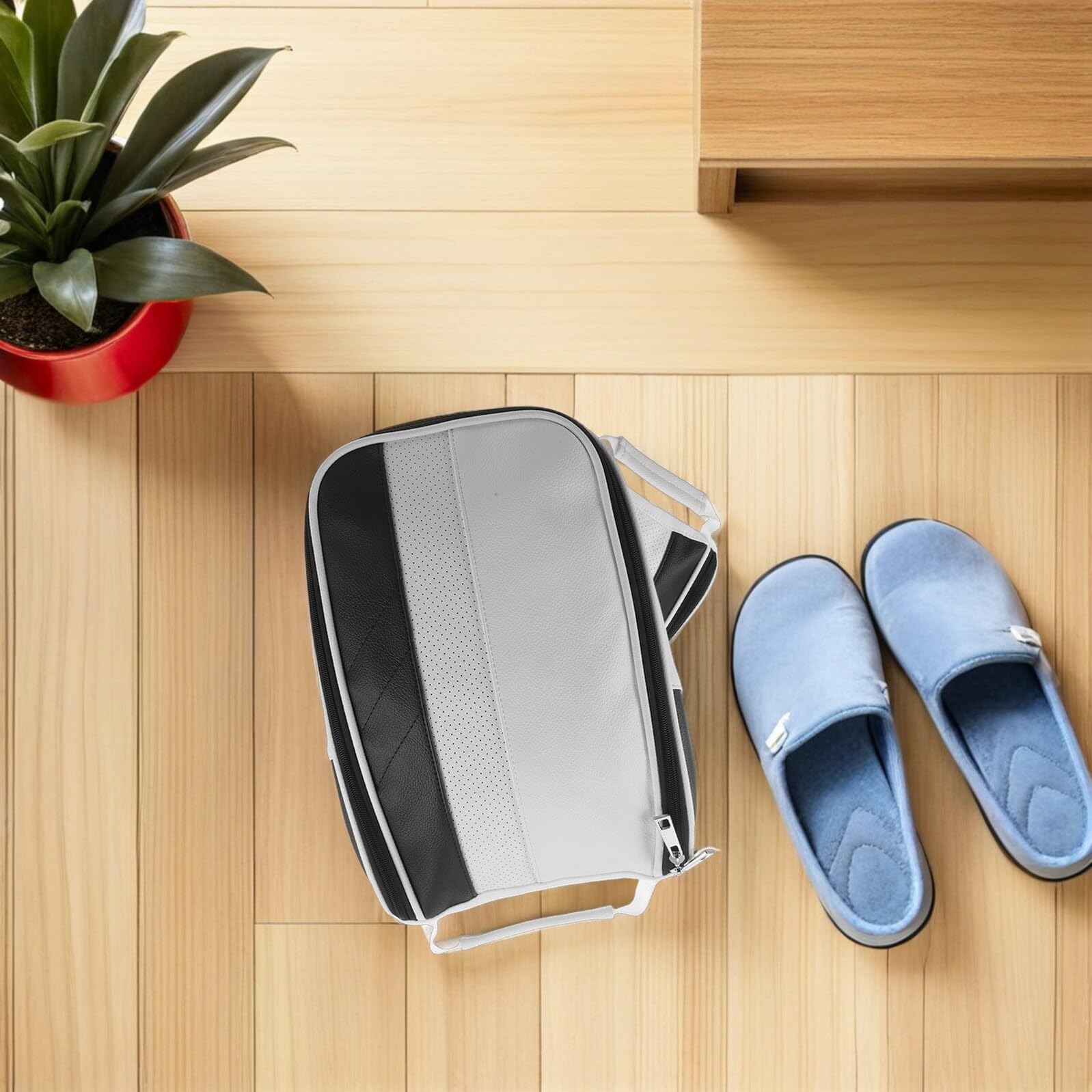Ciieeo Borsa per Scarpe da Golf Cerniera Traspirante Borsa da Viaggio Compatta Manico a Tracolla Organizer per Scarpe Sportive Uomo e Donna per Golf Escursionismo e Sport All’Aperto