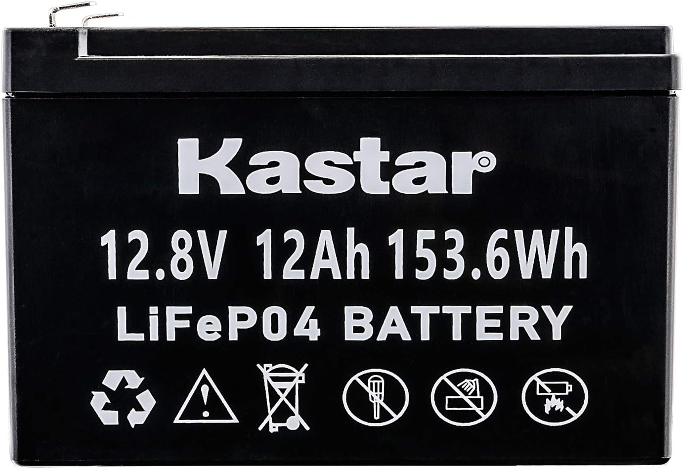 Kastar 12.8V 12Ah 153.6Wh LifePO4 Lithium Iron Phosphate Deep Cycle Rechargeable Battery | 2500-7000 Life Cycles | Built-in BMS | Perfect for RV, Solar, Marine, Overland, Off-Grid Applications