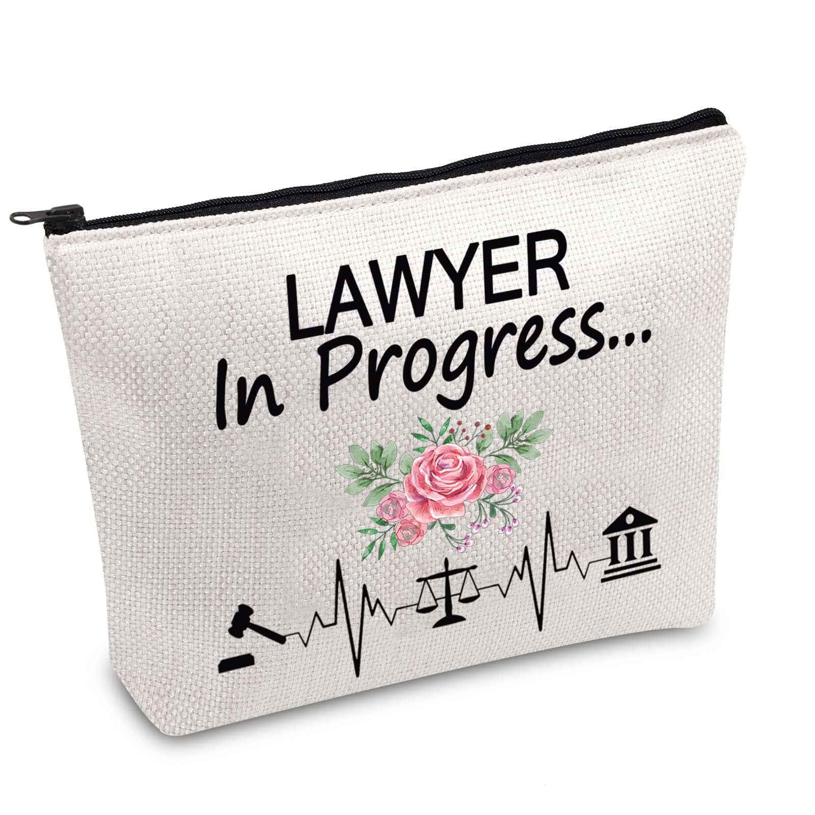 PWHAOO Future Lawyer Zipper Pouch Bag Lawyer In Progress Cosmetic Bag Lawyer Graduation Gifts (LAWYER B)