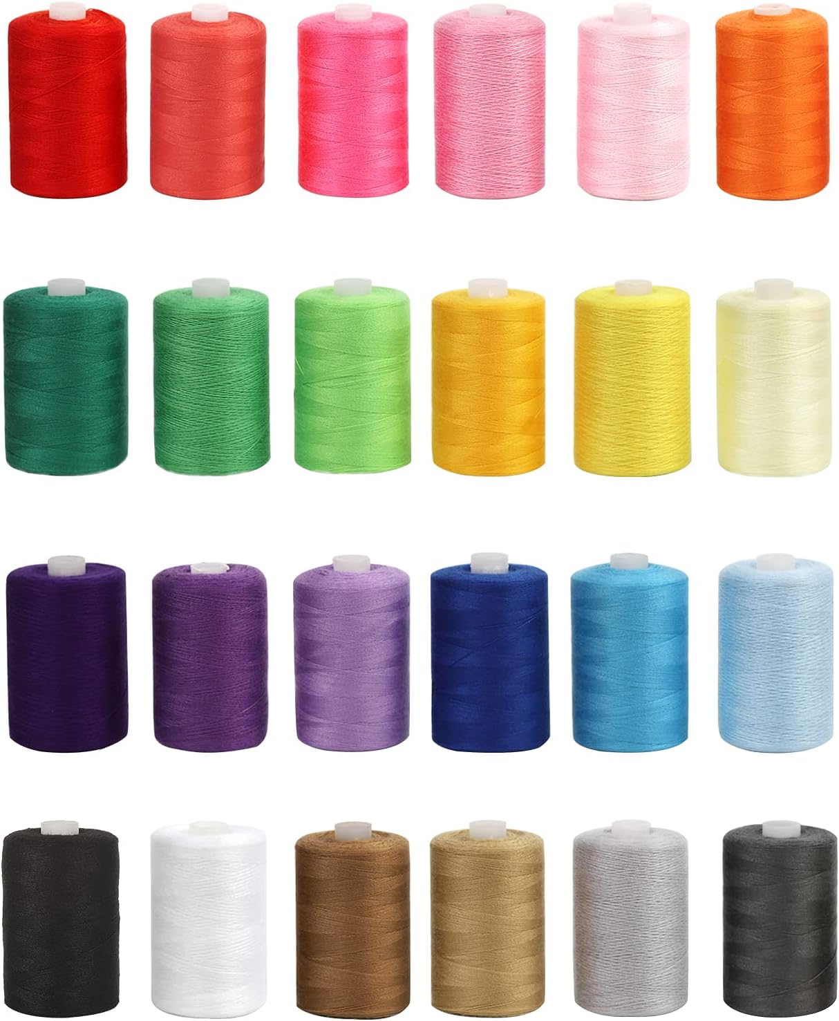 PinPon Sewing Thread, 24 Assorted Colors Total 24,000 Yards Serger Thread for Hand & Machine Sewing, Quilting Threads for Travel Home Use DIY : Arts, Crafts & Sewing