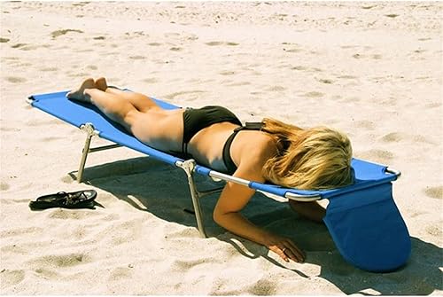 Miniatura 101 de Ostrich - Silla tumbona de playa para adultos con orificio para la cara, versátil, plegable, para piscina exterior, tomar el sol y leer en el Azul