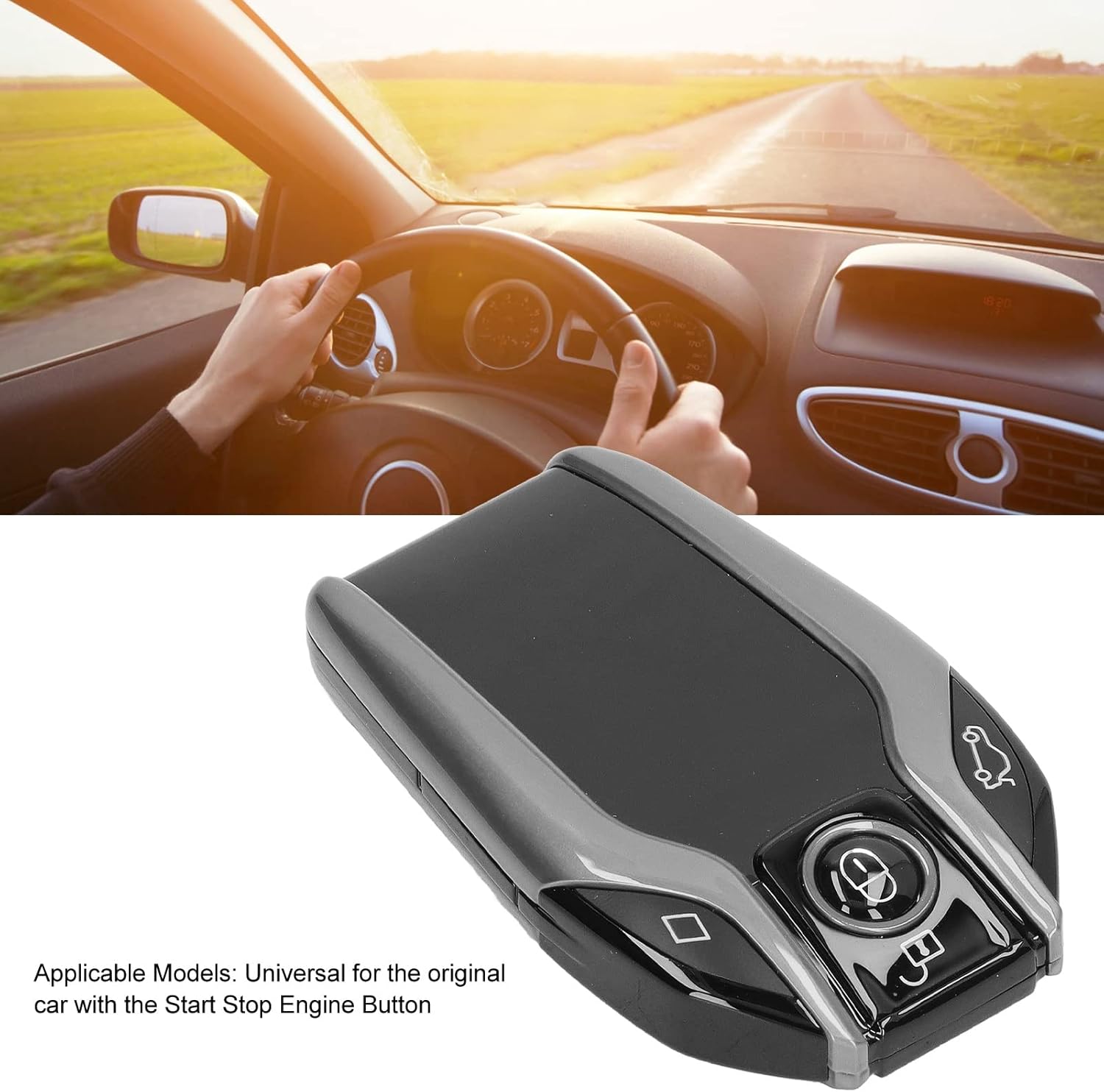 KIMISS LCD Touch Screen Smart Key, for All Start Stop Engine Button , Universal TK800+ Remote Keyless Entry, Car Remote Control Key with LCD Display