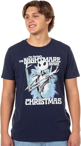 The Nightmare Before Christmas T-Shirt Mens Jack Skellington Color Splash Adult Tee