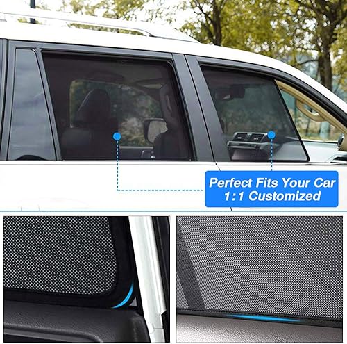 Vista 11 de Powerty Parasol de ventana para Toyota RAV4 2013-2018 – Parasol mejorado de doble capa para parabrisas trasero, paquete de 6 unidades de bloqueo