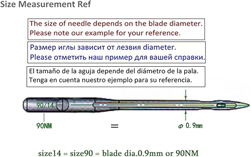 Miniatura 5 de 10 agujas de máquina de coser industrial DB*1 para JUKI DDL-555 Singer Brother,tamaño 22140
