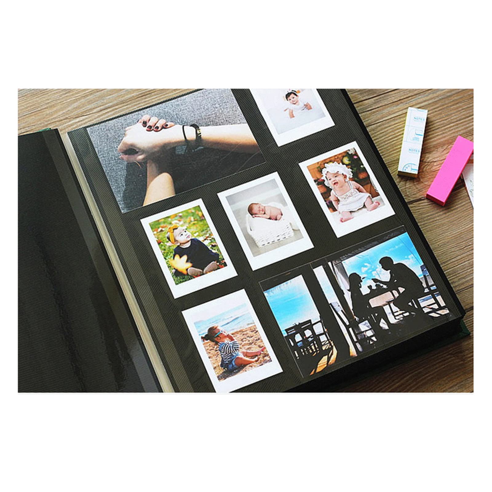 Album fotograficzny sztuka abstrakcyjny krajobraz obraz olejny DIY album na wklejanie okładka duża pojemność rodzinny album na zdjęcia czarny papier biały album papierowy książka rodzinne albumy fotograficzne (rozmiar: 20 arkuszy/czarny papier)