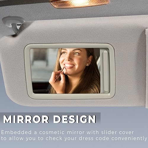 Miniatura 4 de SCITOO Conjunto de visera solar beige para Toyota Camry sin techo solar 2006 2007 2008 2009 2010 2011 para Toyota Camry sin techo solar