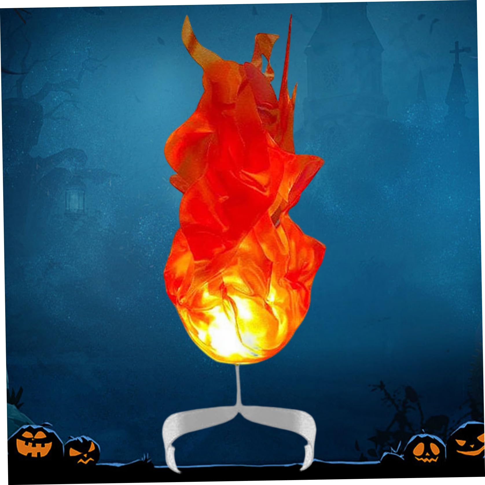 Boule de feu illuminée pour décorer votre salon durant la fête d'Halloween