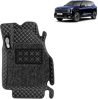 KINGSWAY Accessories Premium 7D Car Floor Mats Only Compatible with Kia Seltos Year 2026 Onwards All Model, Set of 3 Pcs, ... Price In India