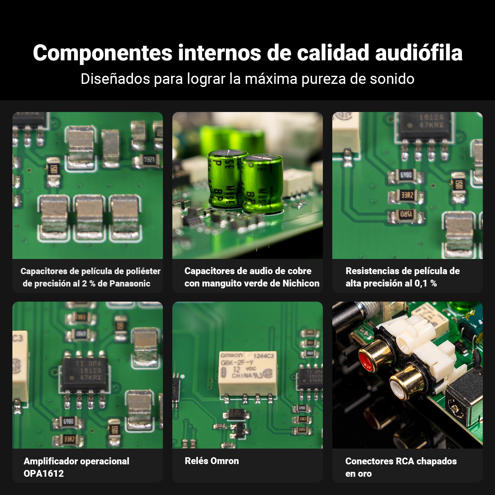 Fosi Audio BOX X5 Preamplificador de Fono, Mini Preamplificador de Audio Doméstico para Tocadiscos de Cartucho MM y MC, Tocadiscos Fonográfico, Altavoces Activos con Ganancia Ajustable de 4 Niveles