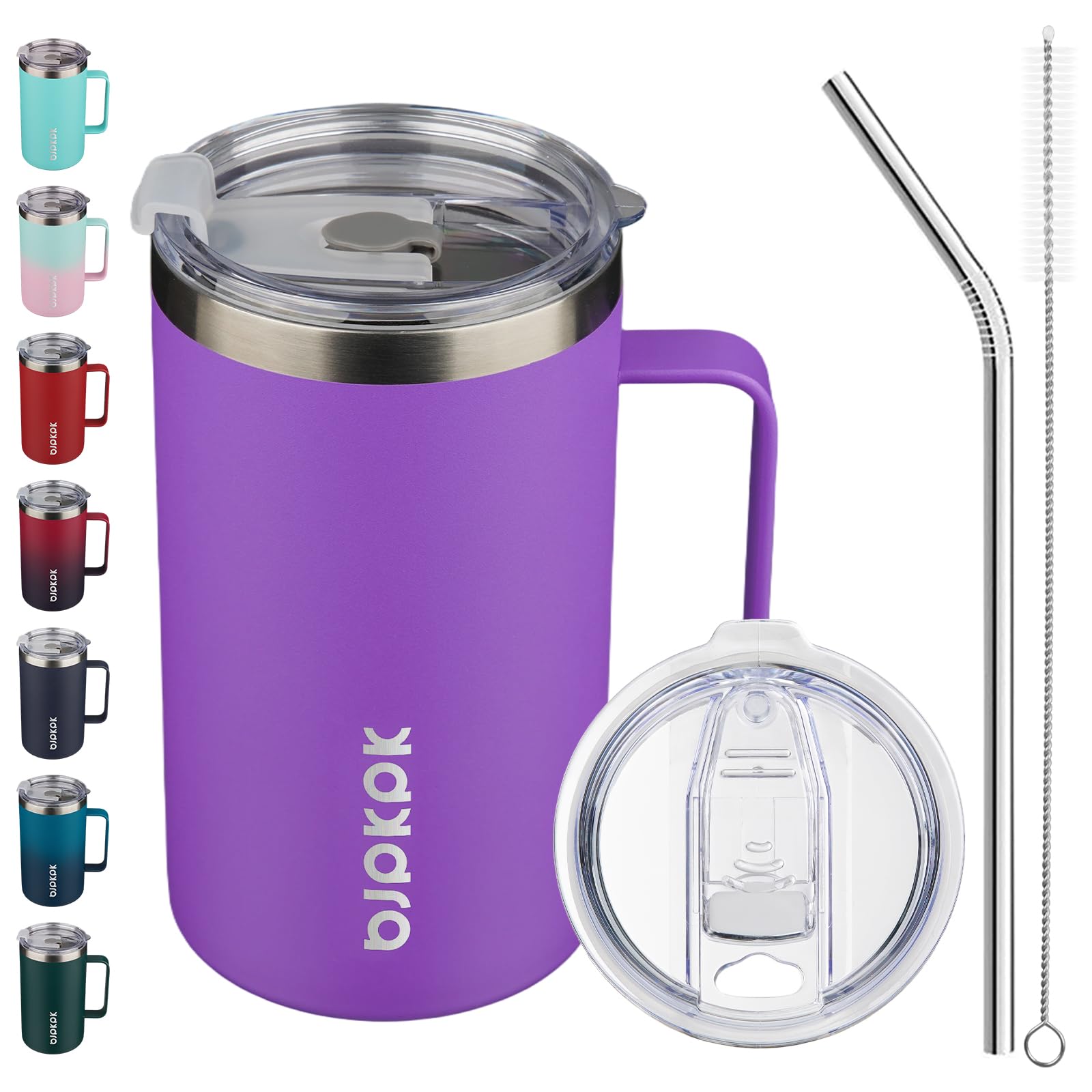 25oz Insulated Coffee Mug with Handle, Stainless Steel Travel Mug