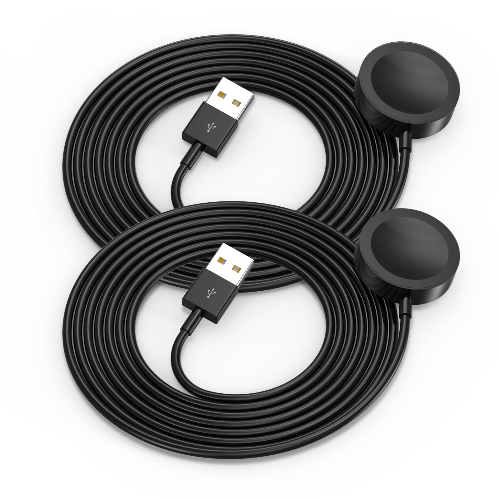2Pack Upgraded for Apple Watch Charger USB Magnetic Wireless Fast iWatch Charger Portable Compatible with iWatch Ultra/Series 9/8/7/6/SE/SE2/5/4/3/2/1-[3.3FT/Black]