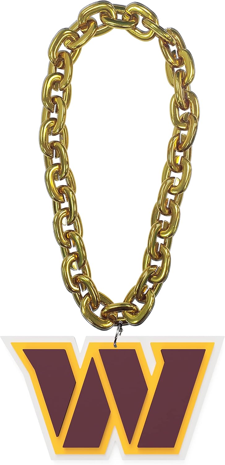 Aminco NFL Washington Commanders Team Fan Chain, Gold