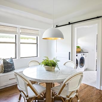 11.8 White Pendant Lights 2 Pack and 15.7 Farmhouse Pendant Light 2 Pack