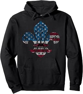 Patriotic Scout Logo Scouting Lover US Flag Eagle Hoodie Pullover Hoodie