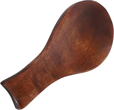 Rustic Wooden Spoon Rest 18x9x2cm, Cooking Spoon Holder and Small Utensil Rack for Kitchen Countertop, Serving Cutlery Organizer for Home and Restaurant Use