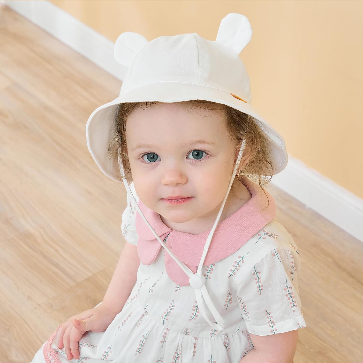 Baby Sun Hat Girls UPF 50+ Beach Kids Hats Boys Wide Brim Cute Toddler Bucket Hat Floppy Infant Sun Hats - Image 3