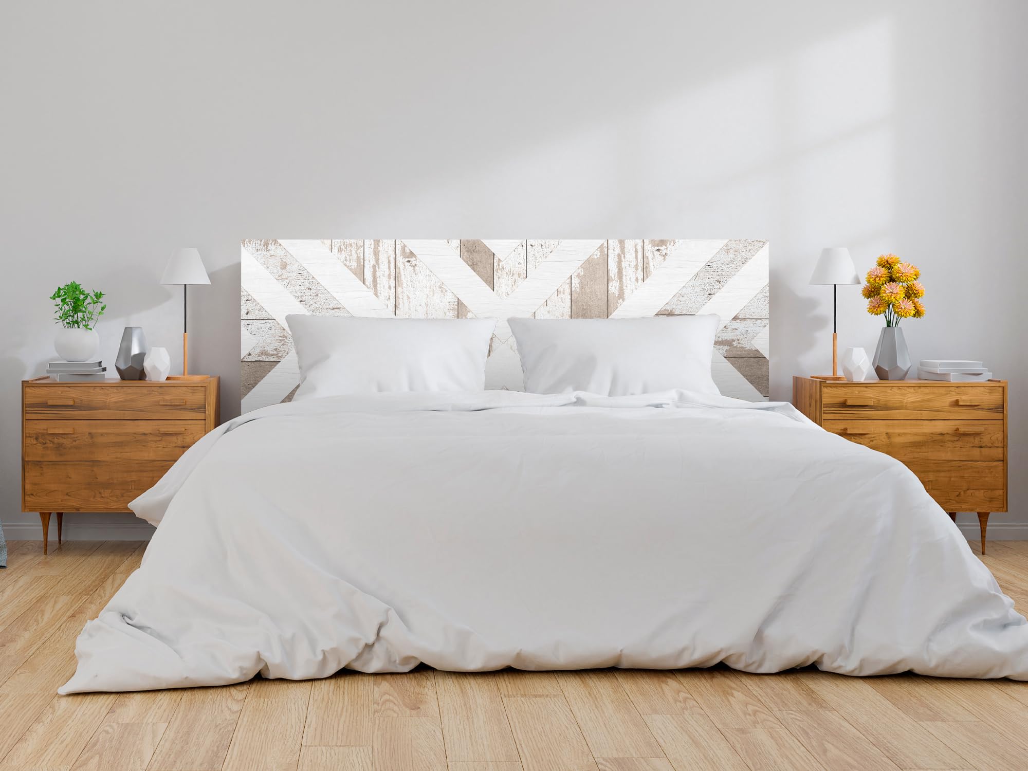 Oedim Cabecero Cama PVC Imitacion Madera Antigua | 150x60cm | Cabecero Original y Económico