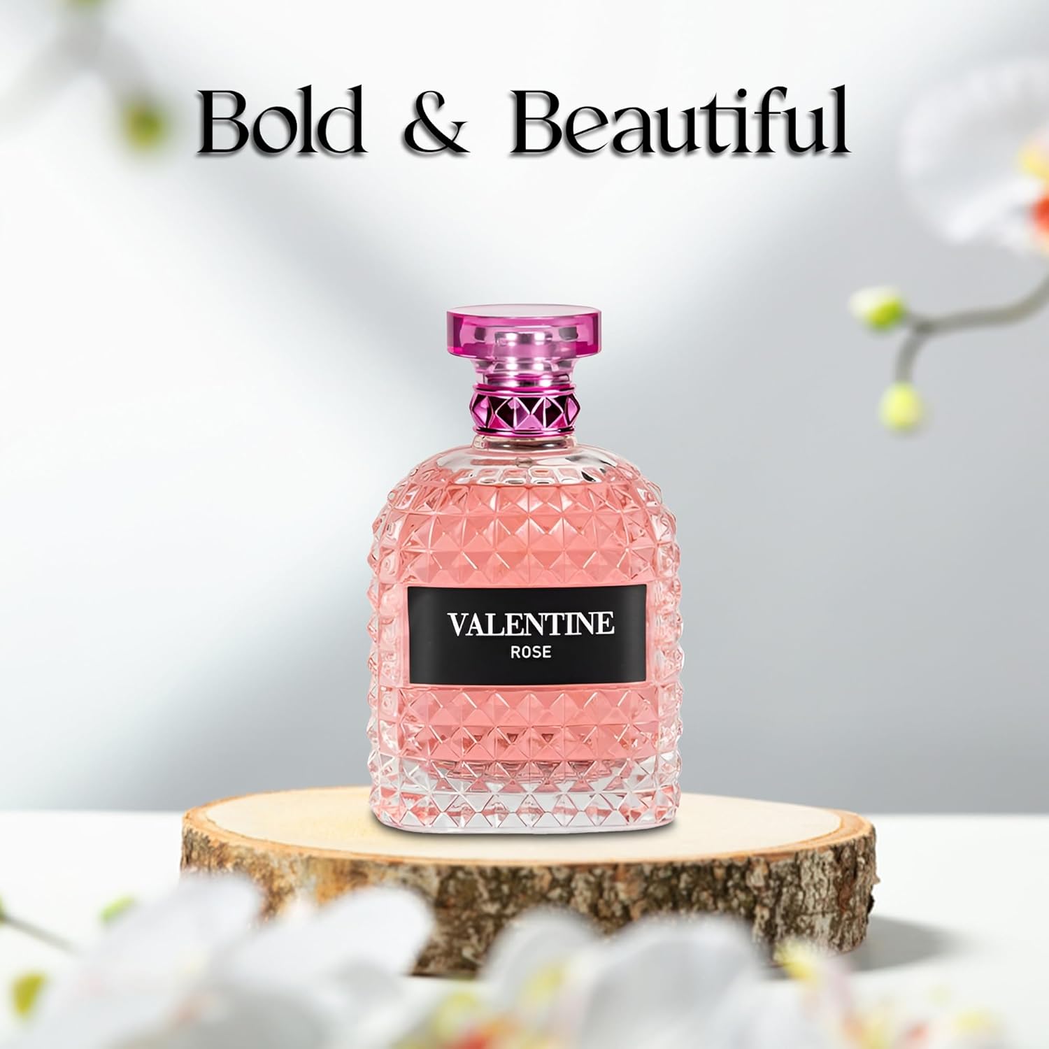 A CENTER 4PCS Perfume Set for Women - Floral Fragrance Gift Set with Vanilla,Sweet Fruity, Eau De Parfume| 3.4 Fl Oz Each Women's Cologne(Valentine Milano/Rose/Pink,Valuable,)