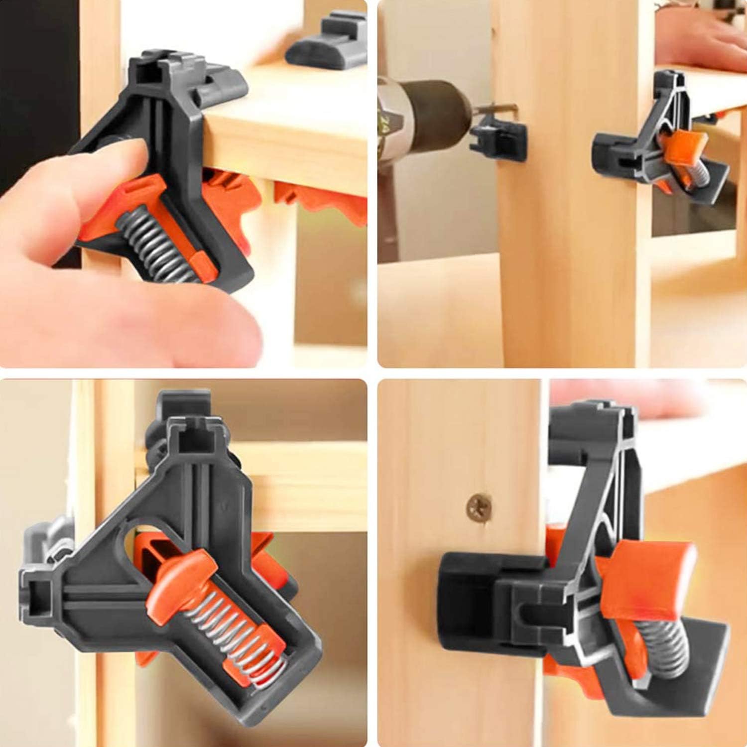 Bеѕt Dеаl 90 Degree Right Angle Corner Clamp 4PCS Adjustable Single Handle Spring Loaded Right Angle Clamp, Woodworking Clamps for Welding, Boxes, Making Picture Frames With 2 Pairs Gloves Onе-Dау Sаlе: Uр tо 60% оƒƒ 90 Degree Right Angle Corner Clamp 4PCS Adjustable Single Handle Spring Loaded Right Angle Clamp, Woodworking Clamps for Welding, Boxes, Making Picture Frames With 2 Pairs Gloves