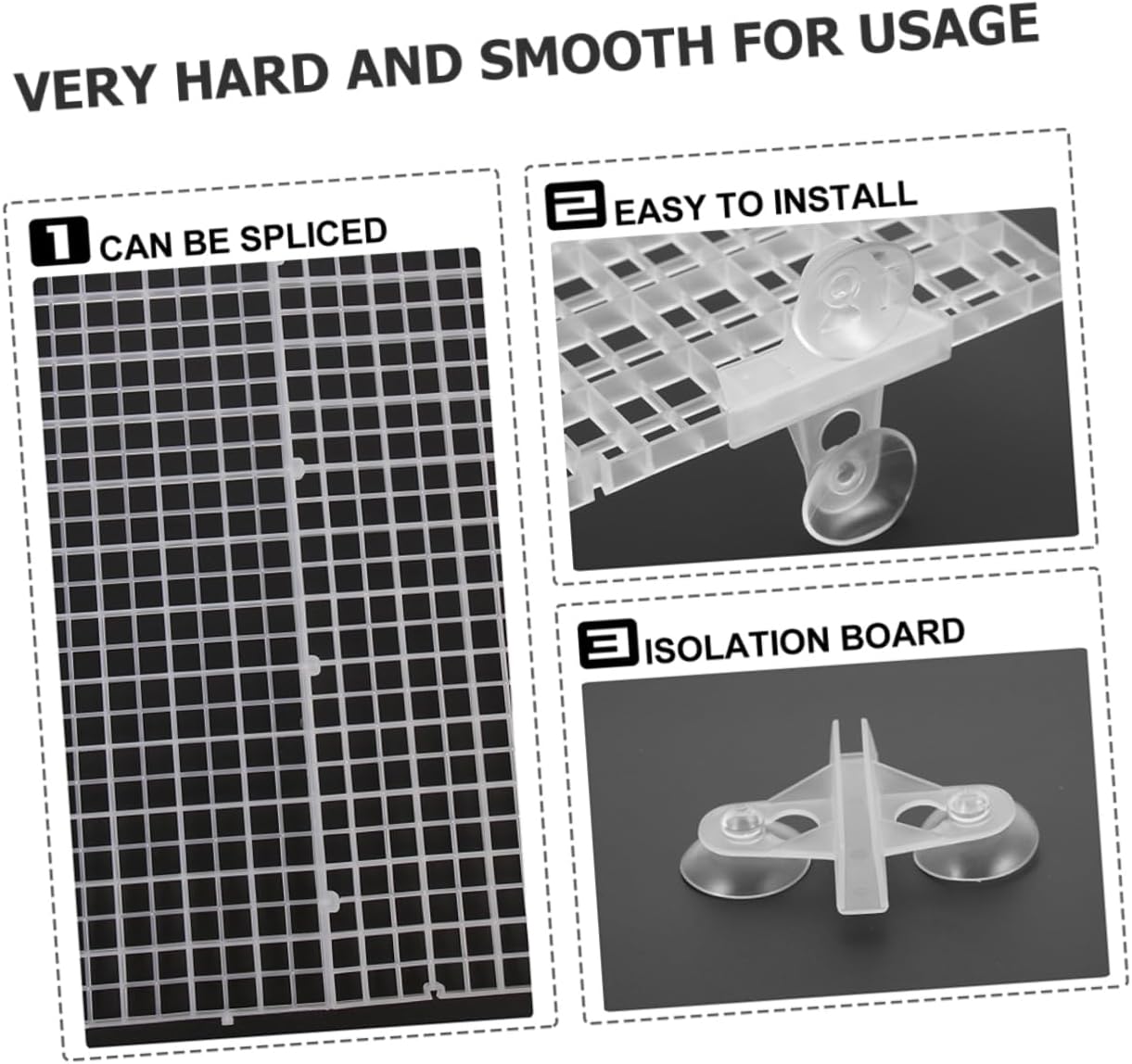 Toddmomy 1set Fish Tank Divider High- Isolation Board Suction Cups for Easy Installation for All Aquarium Durable and Reusable Fish Separator