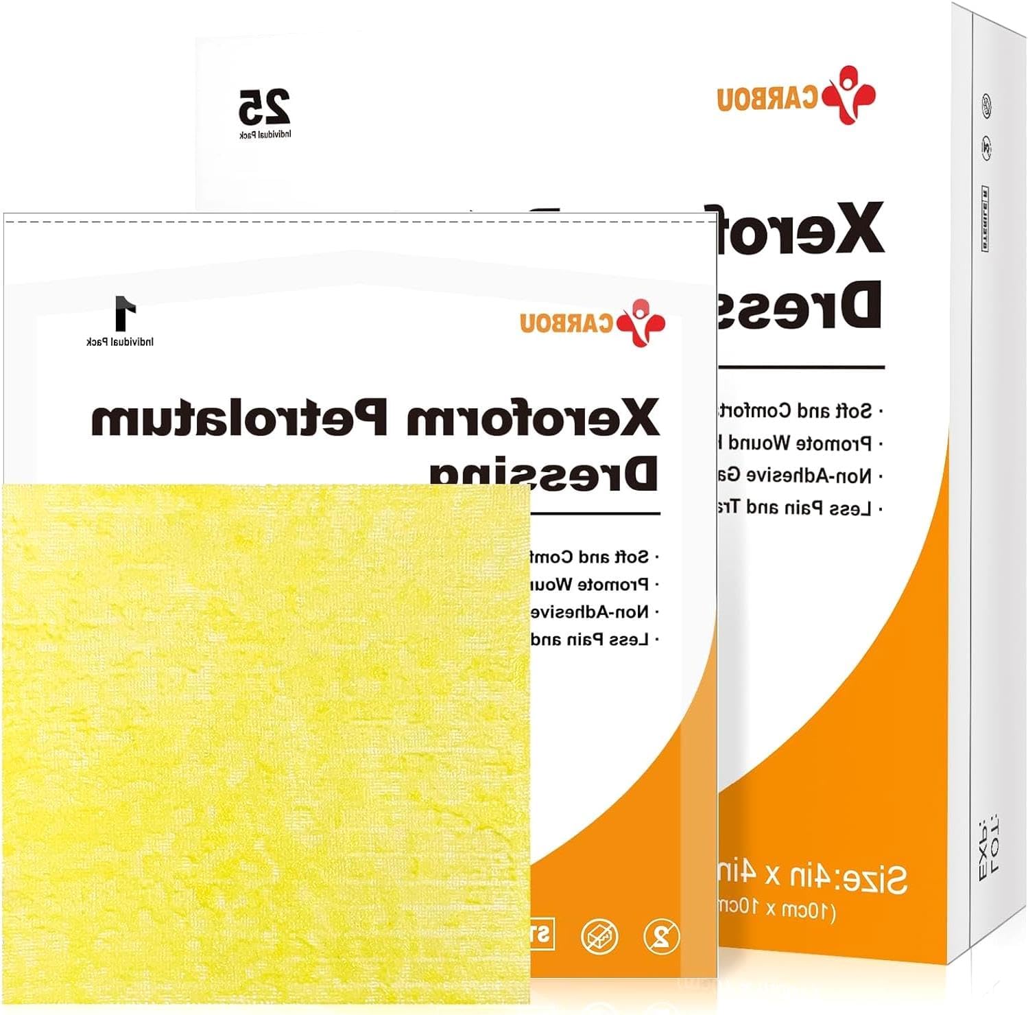 MODMA Xeroform Petrolatum Dressing 4"X4" 25 Pack Non