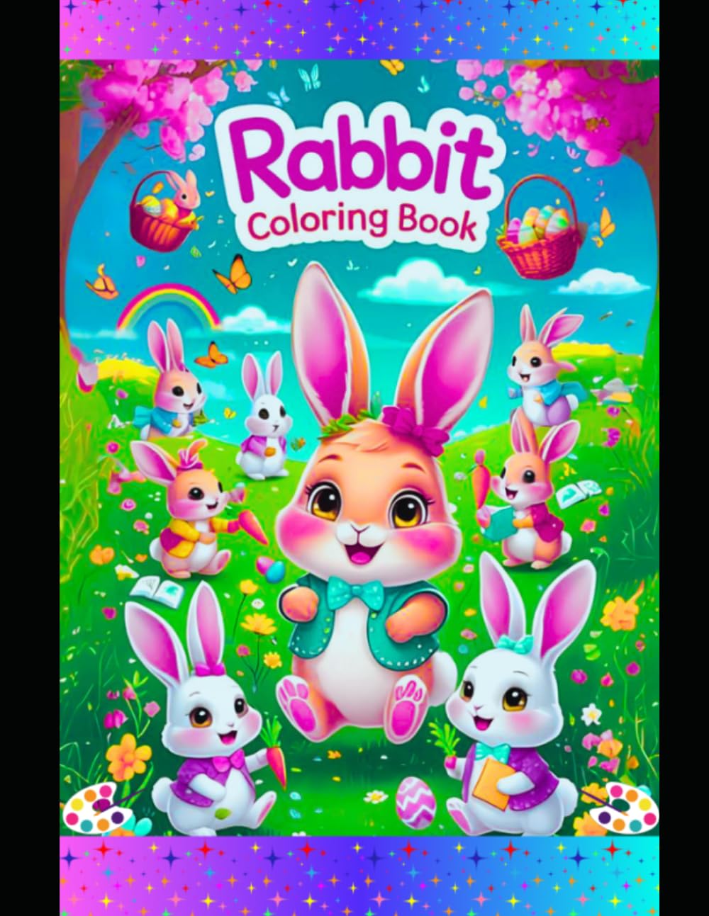 Cute Rabbit Coloring Book for Kids Ages 4-8: Fun & Easy Bunny Coloring Pages for Boys and Girls | Adorable Rabbits, Spring Themes & Creative Activities