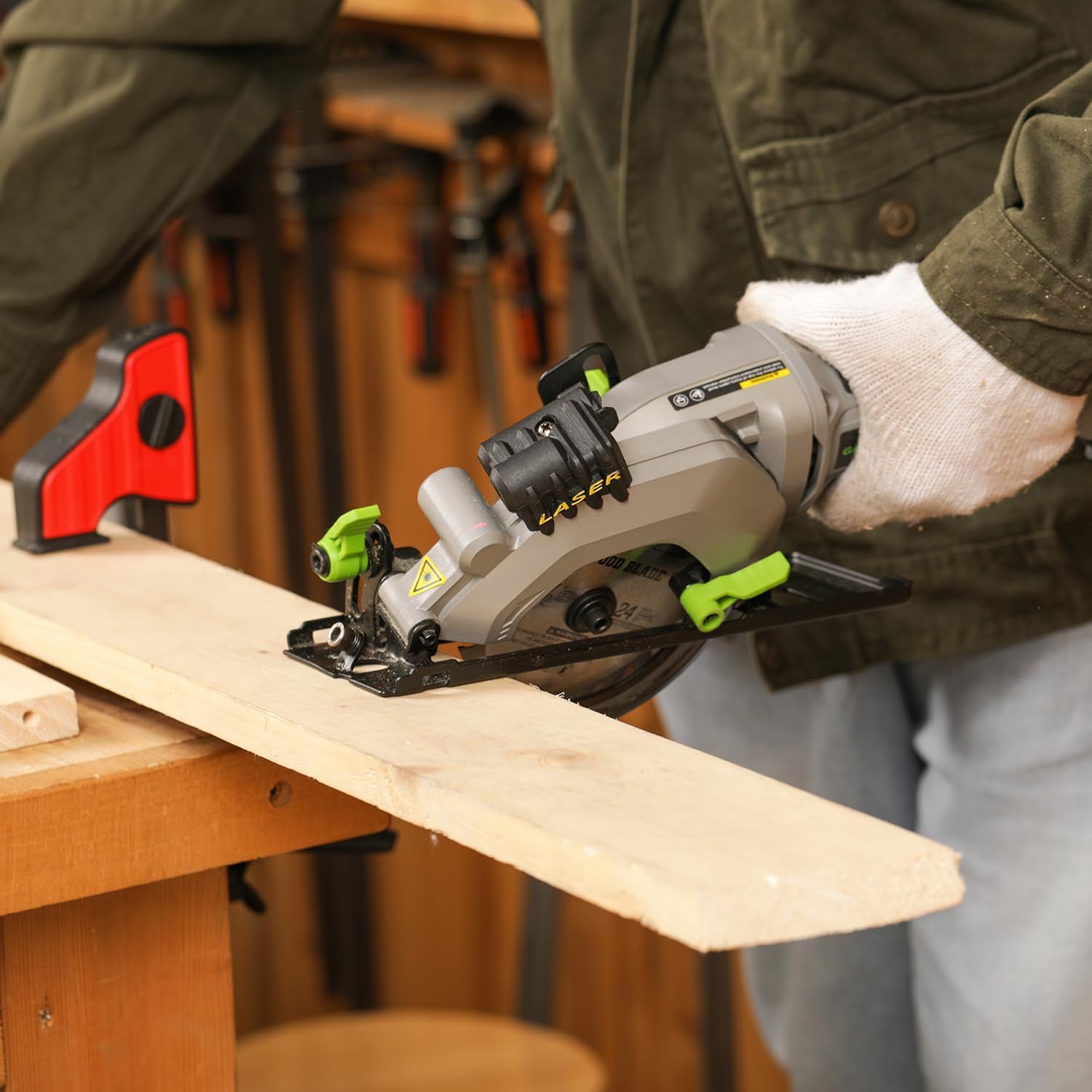 GALAX PRO Cordless Mini Circular Saw 20V 2.0Ah Compact Saw with Laser photo 9